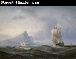 Anton Melbye Sailing ship off Gibraltar